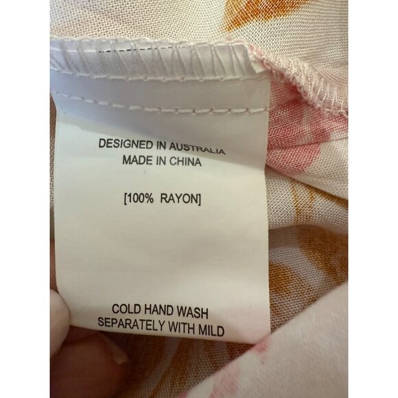 Petal & Pup New Dress Size Medium Peta Floral Print Tiered w/ Tie Rayon NWT - Picture 8 of 16